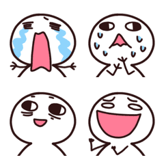 [LINE絵文字] WhiteWhiteMan Emoji5の画像