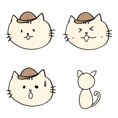 [LINE絵文字] シンプルかわいい！ねこの絵文字の画像