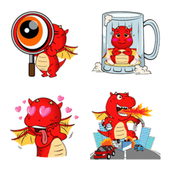 [LINE絵文字] Emoji, Red Dragonの画像