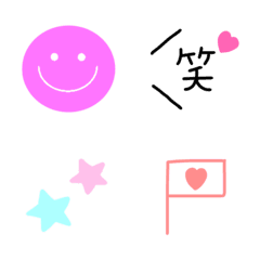 [LINE絵文字] 沢山使える☆シンプル絵文字6の画像