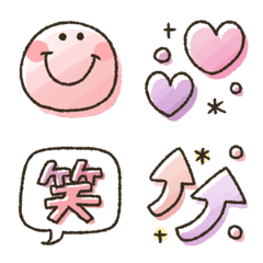 [LINE絵文字] シンプル★くすみ色の画像