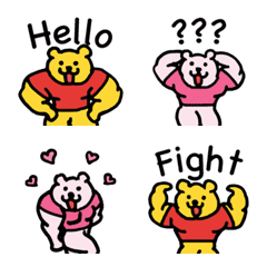 きんにくま絵文字【ピチピチTシャツ】の絵文字メイン画像