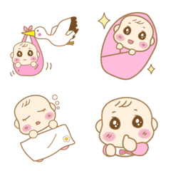 [LINE絵文字] Cute Baby♡（女の子）vol.1の画像