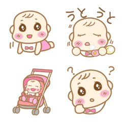 [LINE絵文字] Cute Baby♡（女の子）vol.2の画像