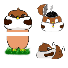 [LINE絵文字] スズメ嵐星の顔芸の画像