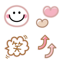 [LINE絵文字] ＊大人のくすみカラー＊シンプル絵文字の画像