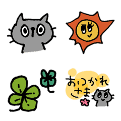 [LINE絵文字] 灰色猫の日常絵文字 ＃1の画像