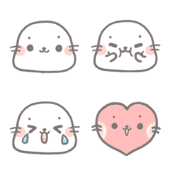 [LINE絵文字] Fluffy Baby Seal Emojiの画像