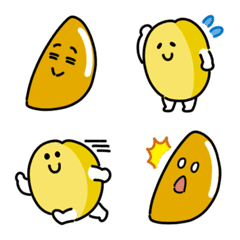 [LINE絵文字] ぽりぽり柿ピー絵文字の画像