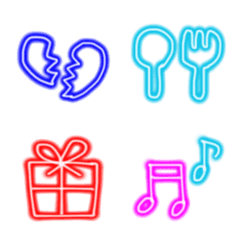 [LINE絵文字] ネオンカラー②の画像