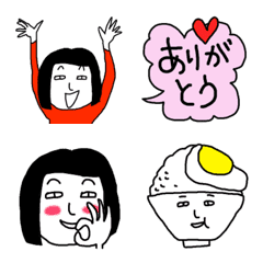 [LINE絵文字] 毎日おかっぱ女子の画像