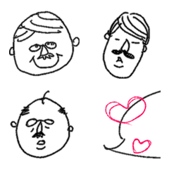 [LINE絵文字] ダンディーなおじ様のつぶやきの画像