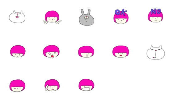 [LINE絵文字]ねこらしきものたち絵文字1の画像一覧