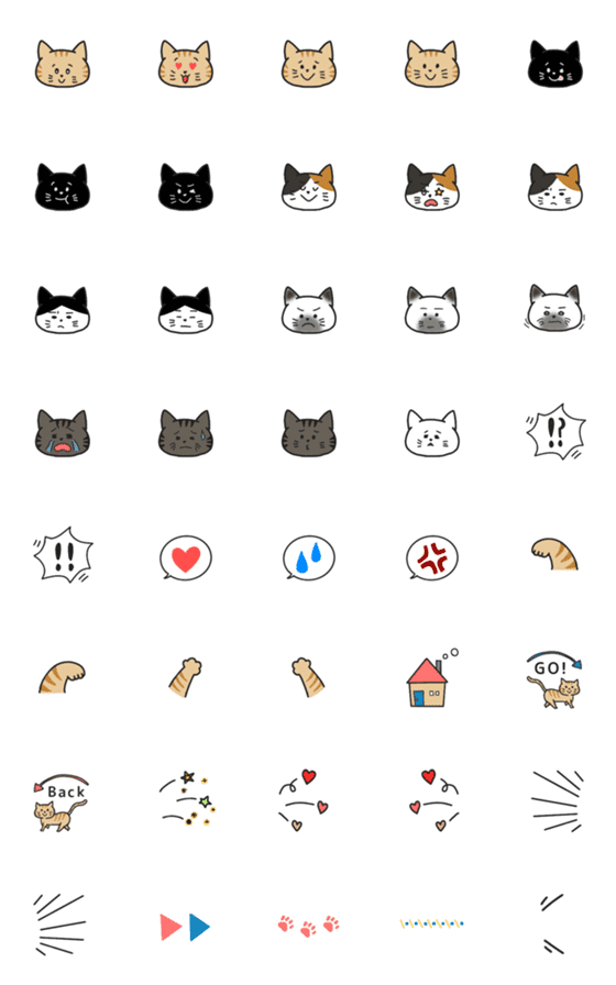 [LINE絵文字]猫たちの会議【ランダム】の画像一覧