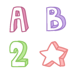 [LINE絵文字] Cutie emoji : abc box minimal funnyの画像