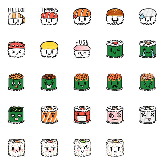 [LINE絵文字]sushi star emojiの画像一覧