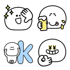 [LINE絵文字] 白くてまるいの2の画像