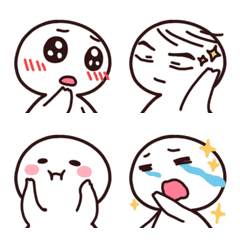 [LINE絵文字] WhiteWhiteMan Emoji6の画像