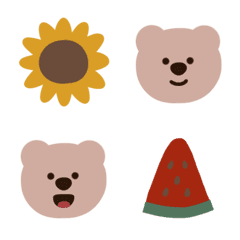 [LINE絵文字] Teddy bear × Summerの画像
