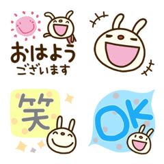 [LINE絵文字] 使いやすい♡てるてるうさぎ絵文字の画像