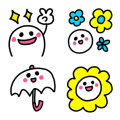 [LINE絵文字] riekimのしろたまちゃん絵文字の画像