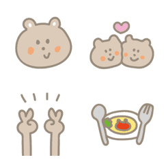 [LINE絵文字] ♡くまさん えもじ♡の画像