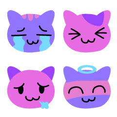 かわいい紫猫の顔