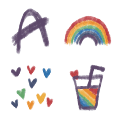 [LINE絵文字] Rainbow Font and Emojiの画像