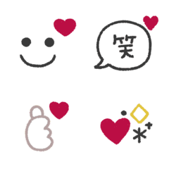 [LINE絵文字] ハート詰め合わせ絵文字♡くすみカラーの画像