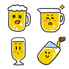 [LINE絵文字] きんきんビール絵文字の画像