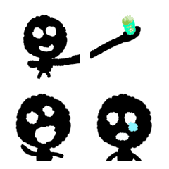 [LINE絵文字] 毎日使えて気持ちが伝わる棒人間の絵文字の画像
