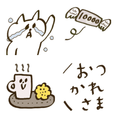 [LINE絵文字] 白いにゃんこと毎日の画像