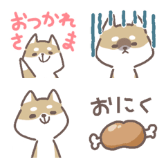 [LINE絵文字] ゆるめのしばいぬ絵文字の画像