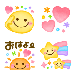 大人可愛い♡水彩絵文字のLINE絵文字