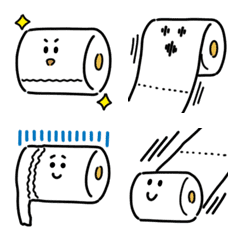 [LINE絵文字] からからトイレットペーパー絵文字の画像