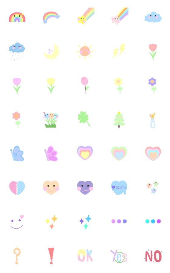 [LINE絵文字]Cute Naturee Emojiの画像一覧