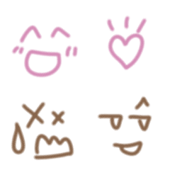 [LINE絵文字] ★ピンクとブラウンの気分の画像
