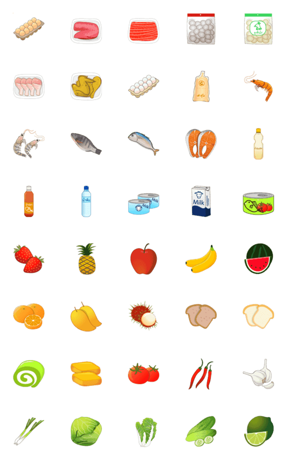 [LINE絵文字]Grocery emojisの画像一覧