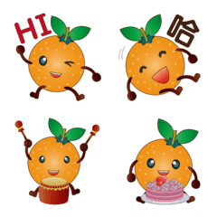 [LINE絵文字] Cute orange emojiの画像