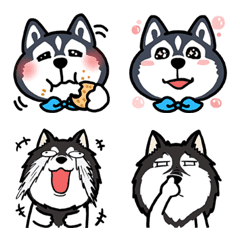 [LINE絵文字] Haha Huskies ＆ Meegan emoji 1の画像