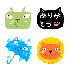 [LINE絵文字] Junsのカラフル猫絵文字の画像