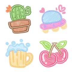 [LINE絵文字] Cutie emoji : Neon me funnyの画像