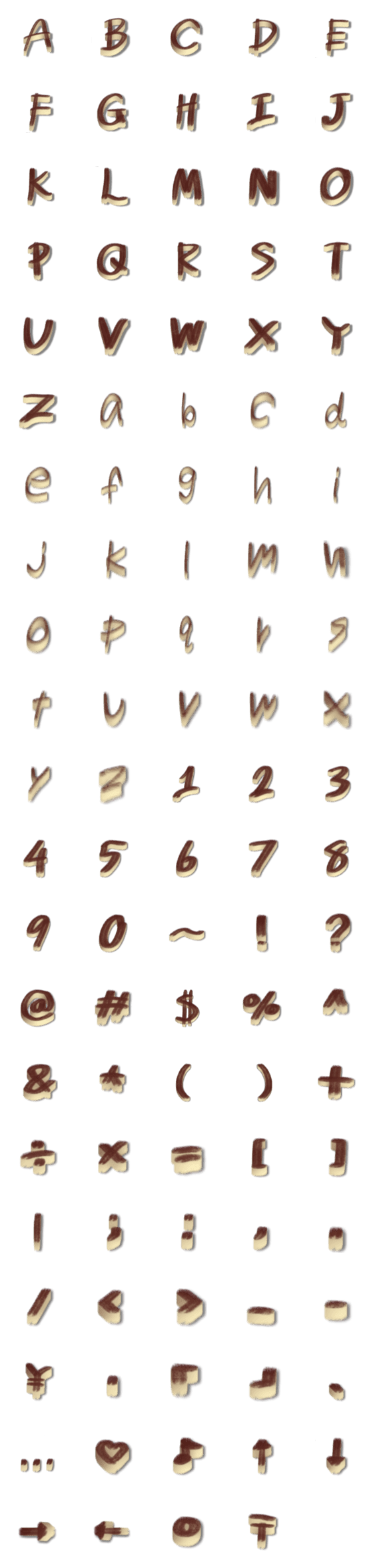 [LINE絵文字]cake fontの画像一覧