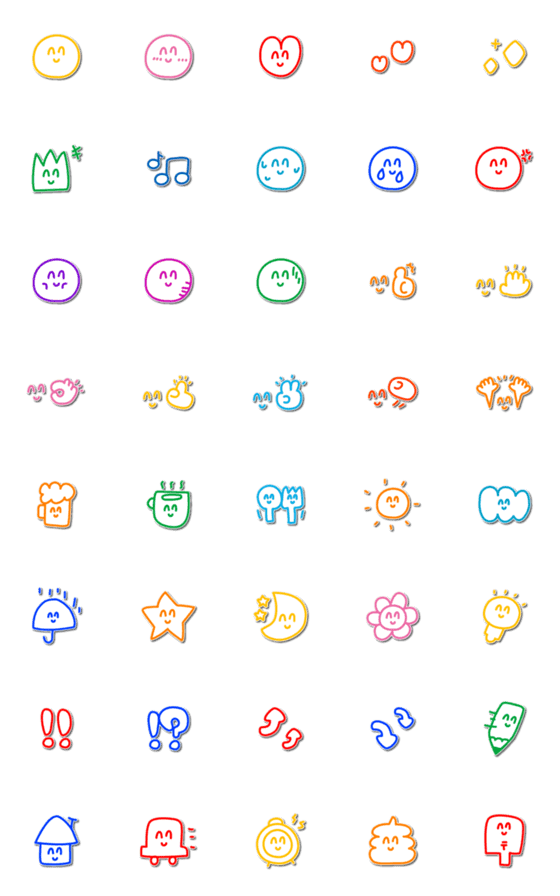 [LINE絵文字]ニコニコえもじの画像一覧