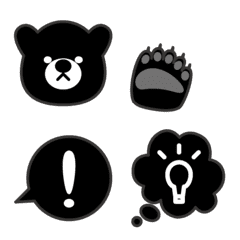 [LINE絵文字] モノくまの画像