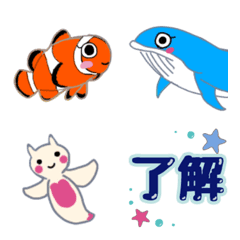 [LINE絵文字] 海のなかまdeご挨拶の画像