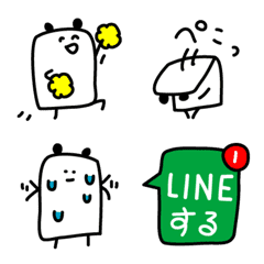 [LINE絵文字] カクカクぱんだの画像