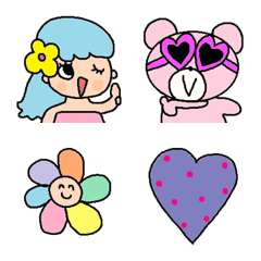 [LINE絵文字] 色んな大人可愛い絵文字691シンプルの画像