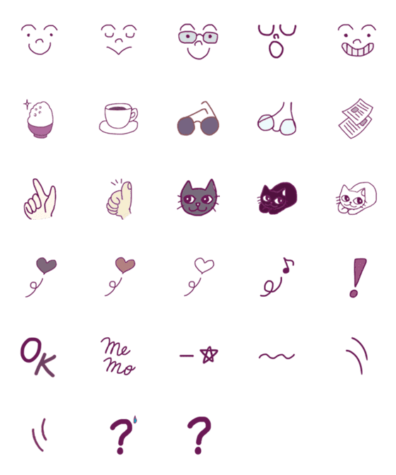 [LINE絵文字]シンプル雑貨☆絵文字3の画像一覧