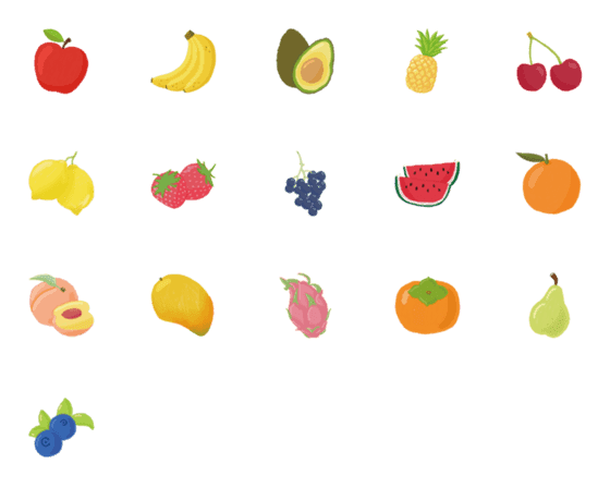 [LINE絵文字]fruit_ fruitの画像一覧